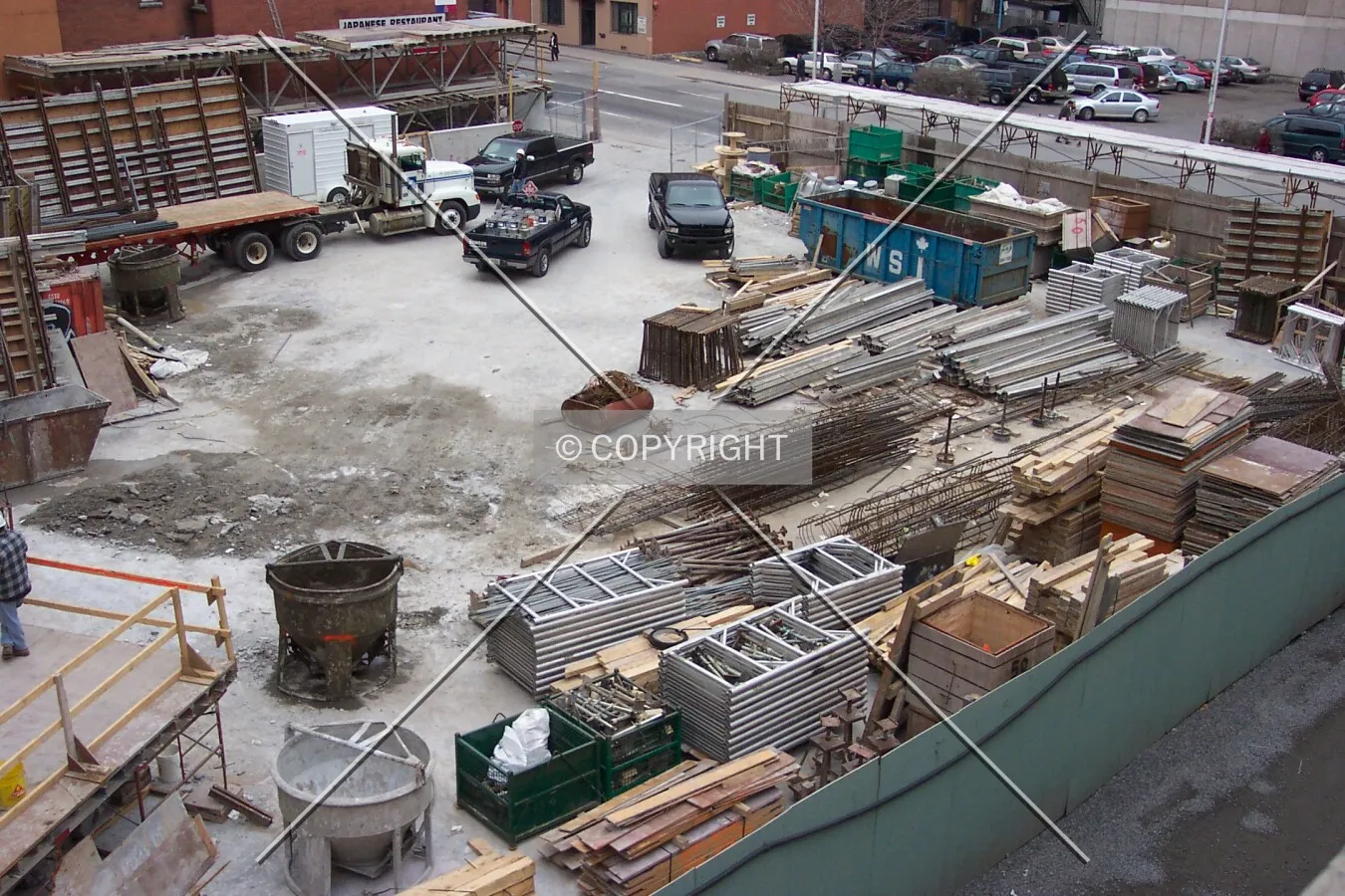 North side of the construction site