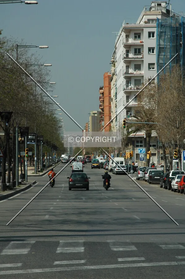 Avenue seen from Plaça de les Glories