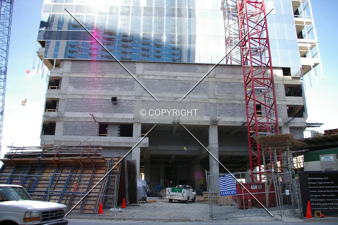 Looking into the lobby to the north