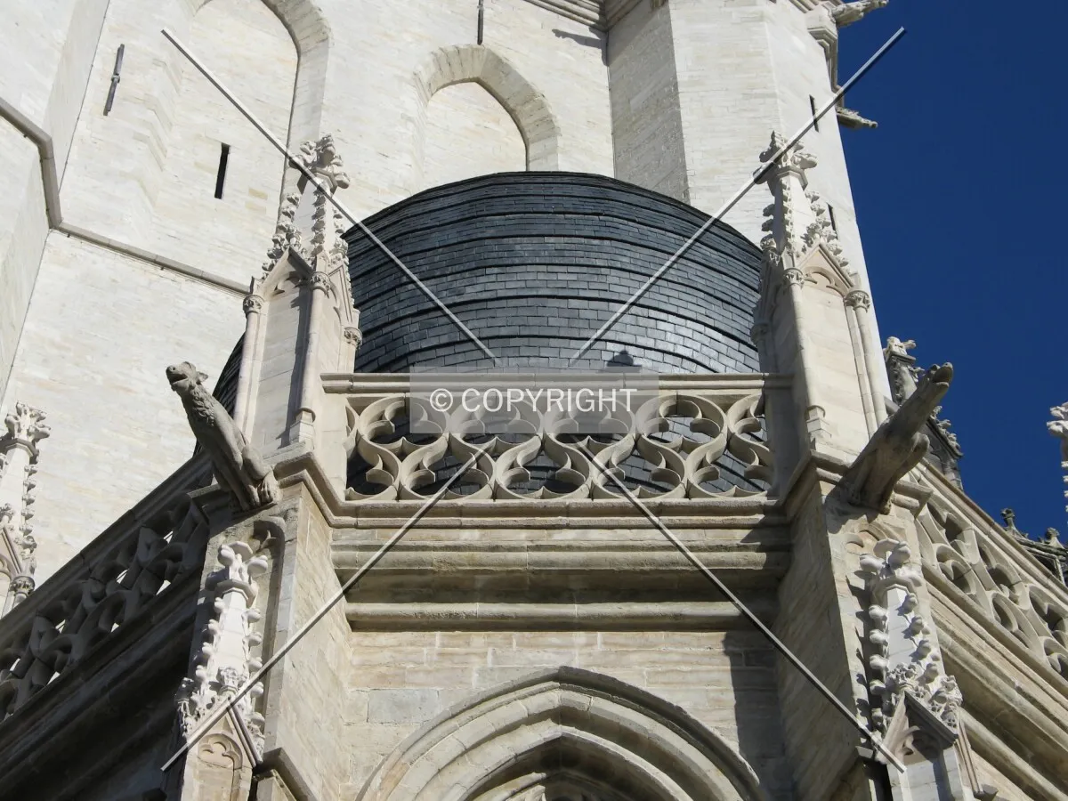 Looking up at the top of the baptistry