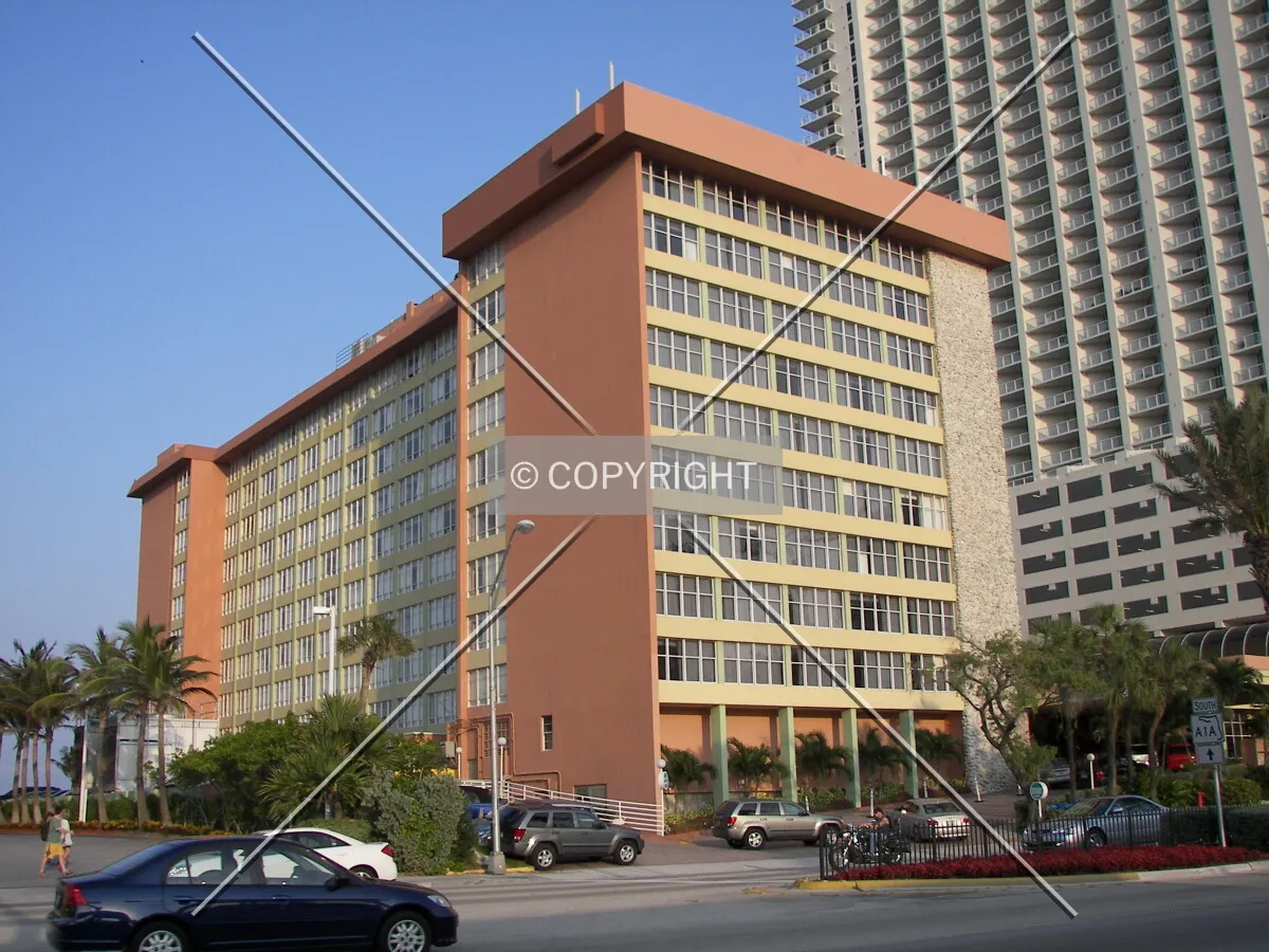 View from the northwest on Collins Avenue