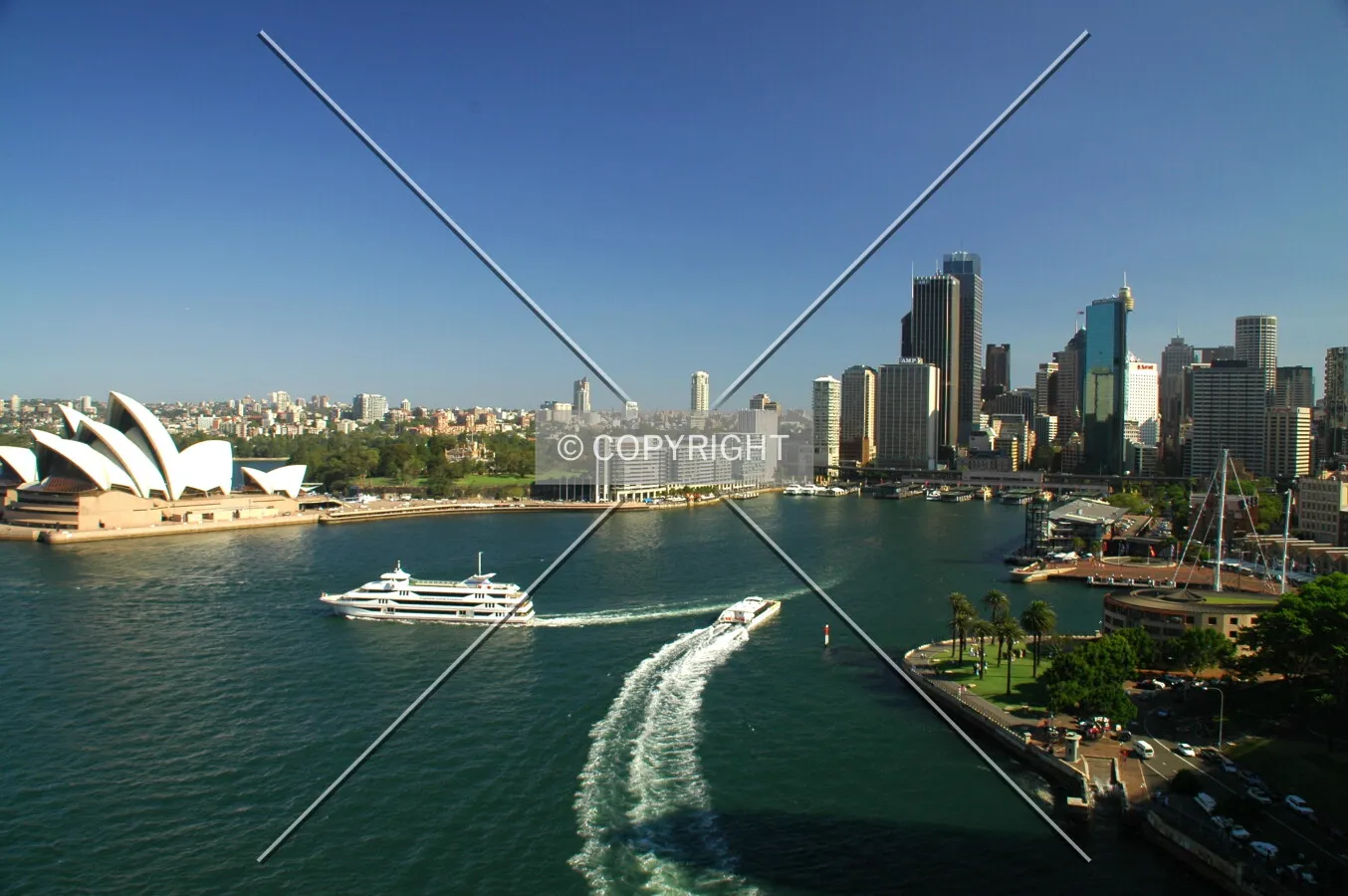 Looking southeast over Sydney Cove