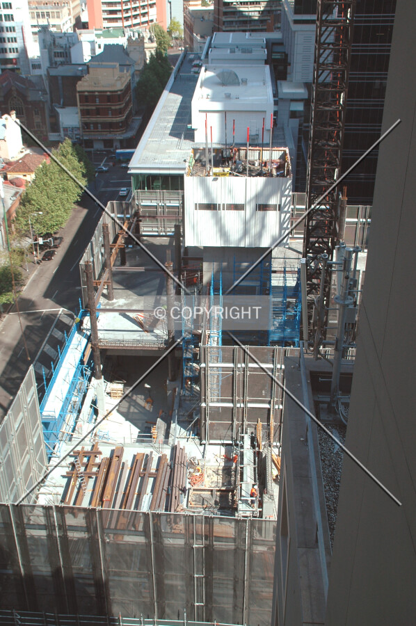 Elevated view from the east