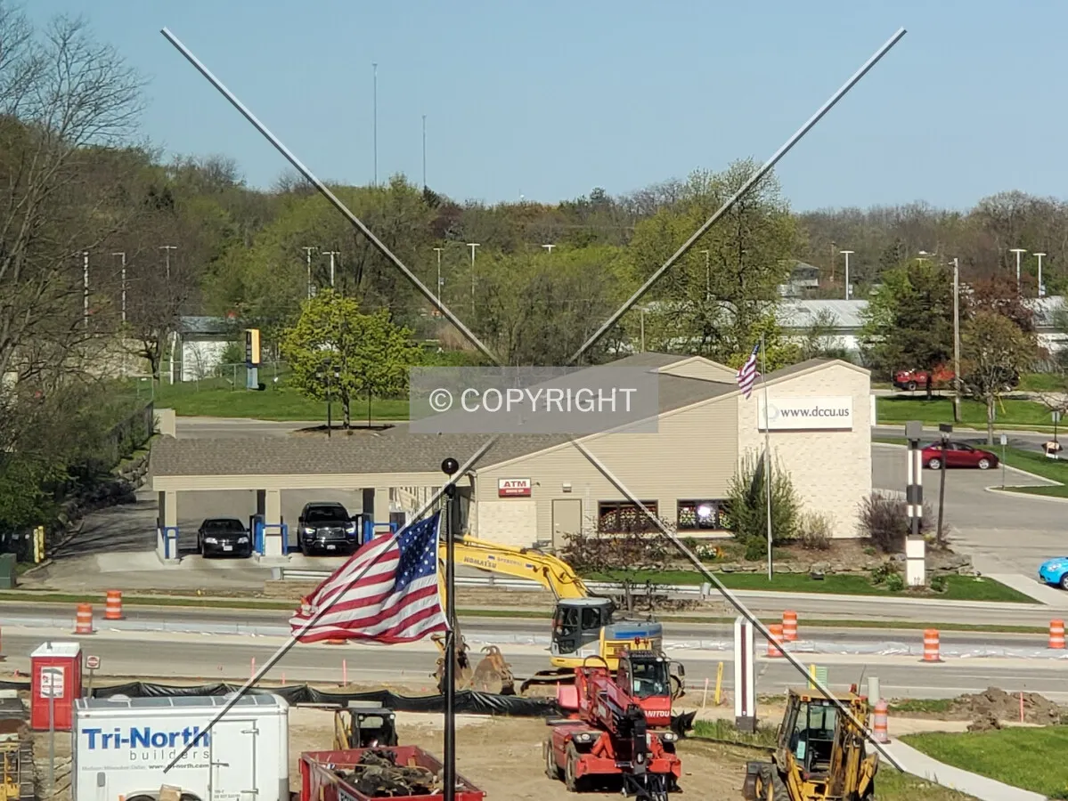 View from the east; May 9, 2020