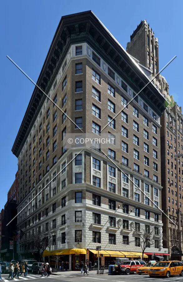 View from the northwest at 77th Street and Broadway