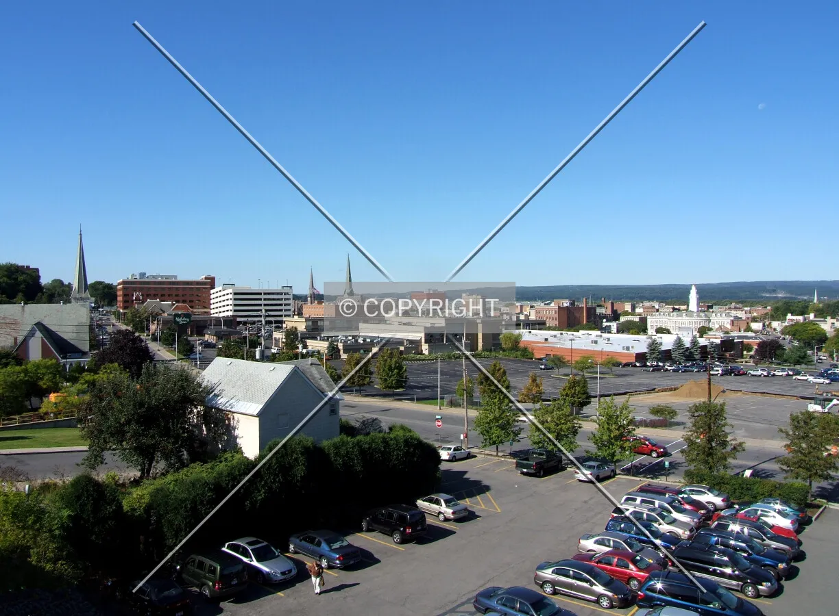 Downtown from the east
