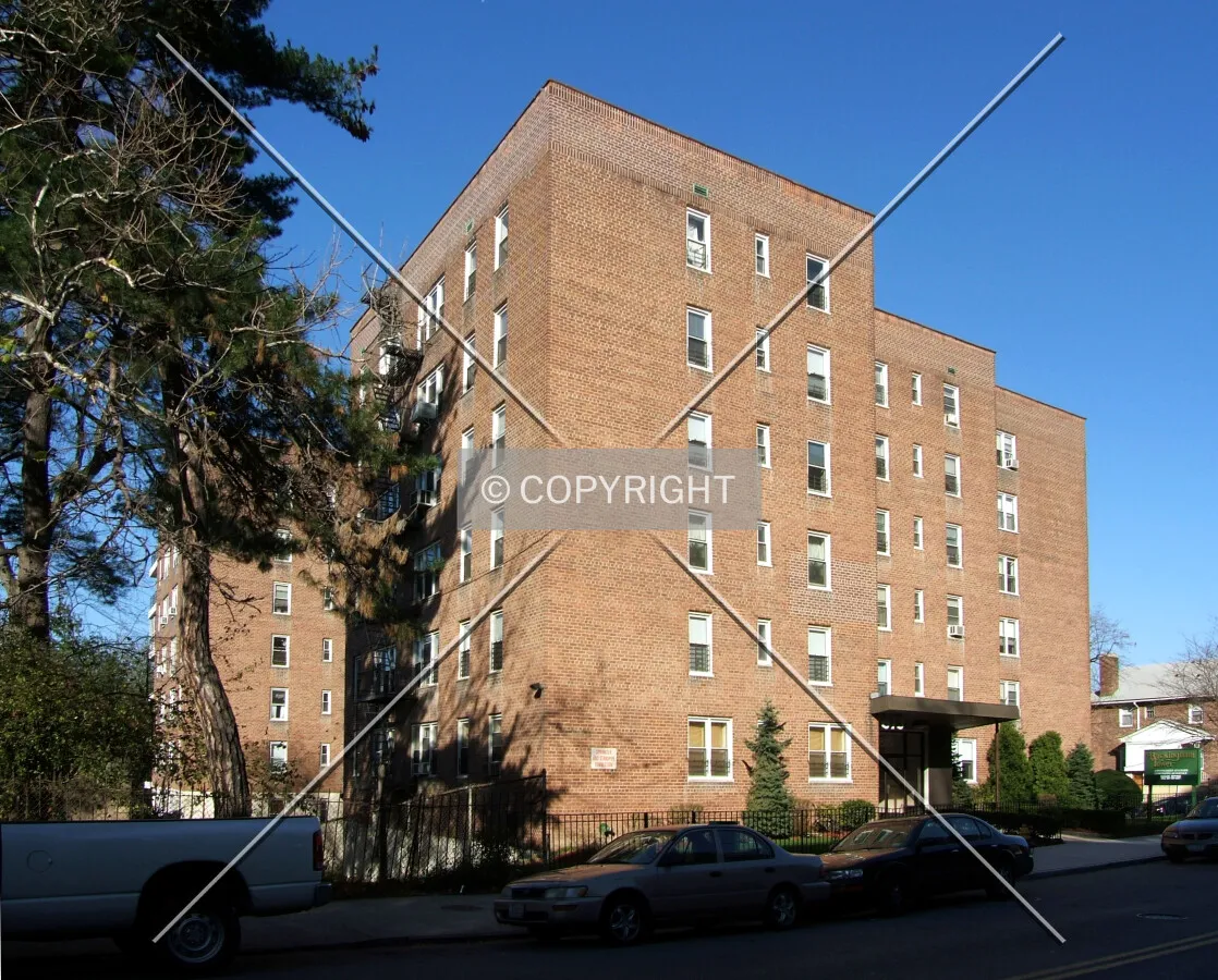 View from the southeast across Warburton Avenue