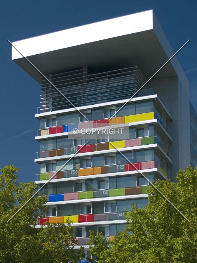 Top floors as seen from Paseo de la Castellana