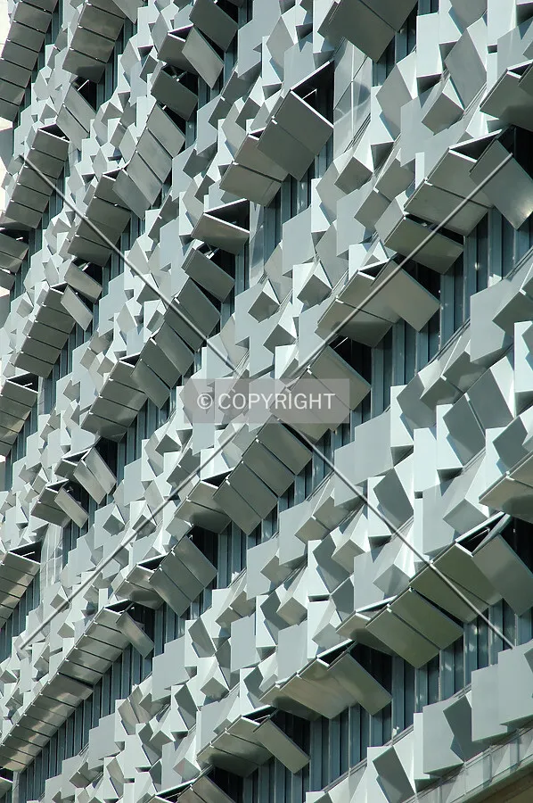 Strange aluminium facade