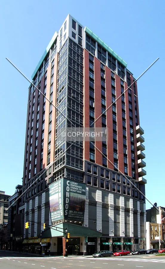 View from the northeast at Greene and Montgomery streets