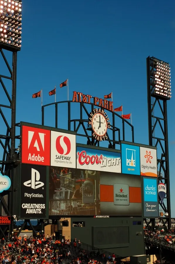 View of the scoreboard