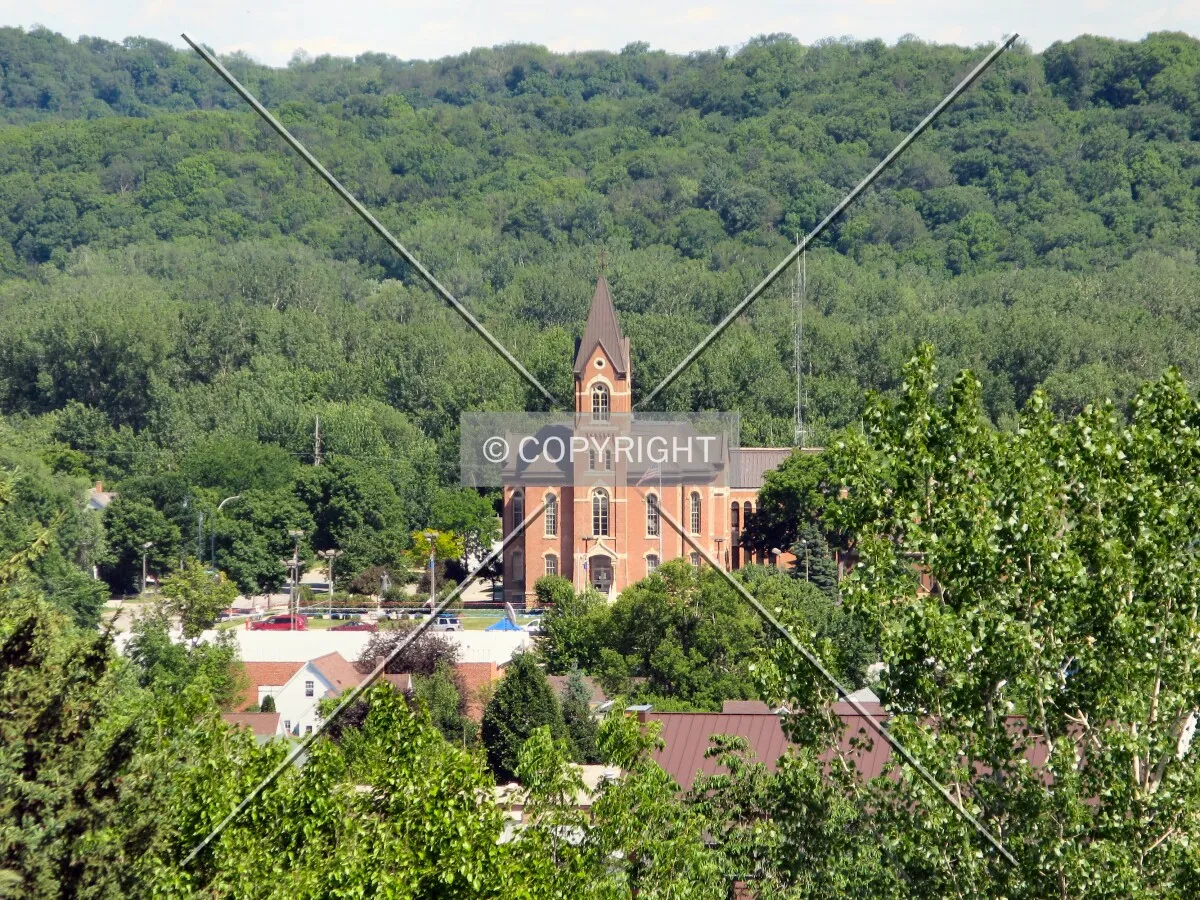 Distant view to the east from the Gustavus Adolphus College campus
