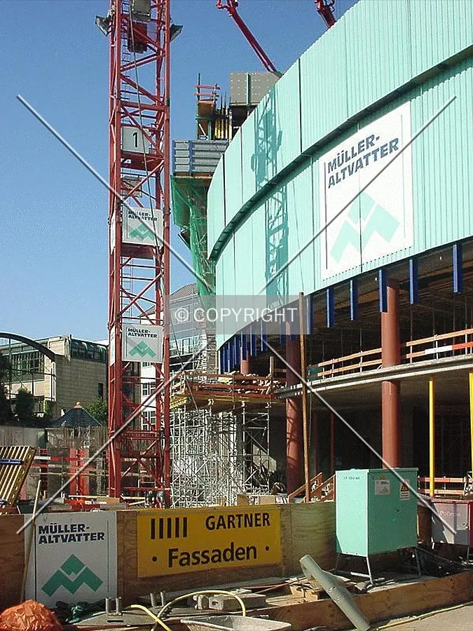 Construction detail at tower base