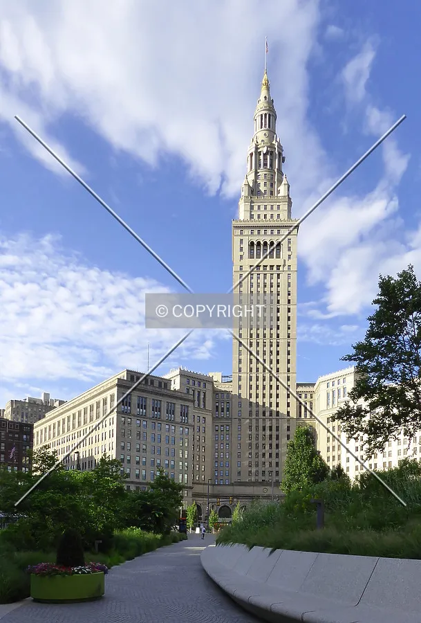 From the northeast across Public Square