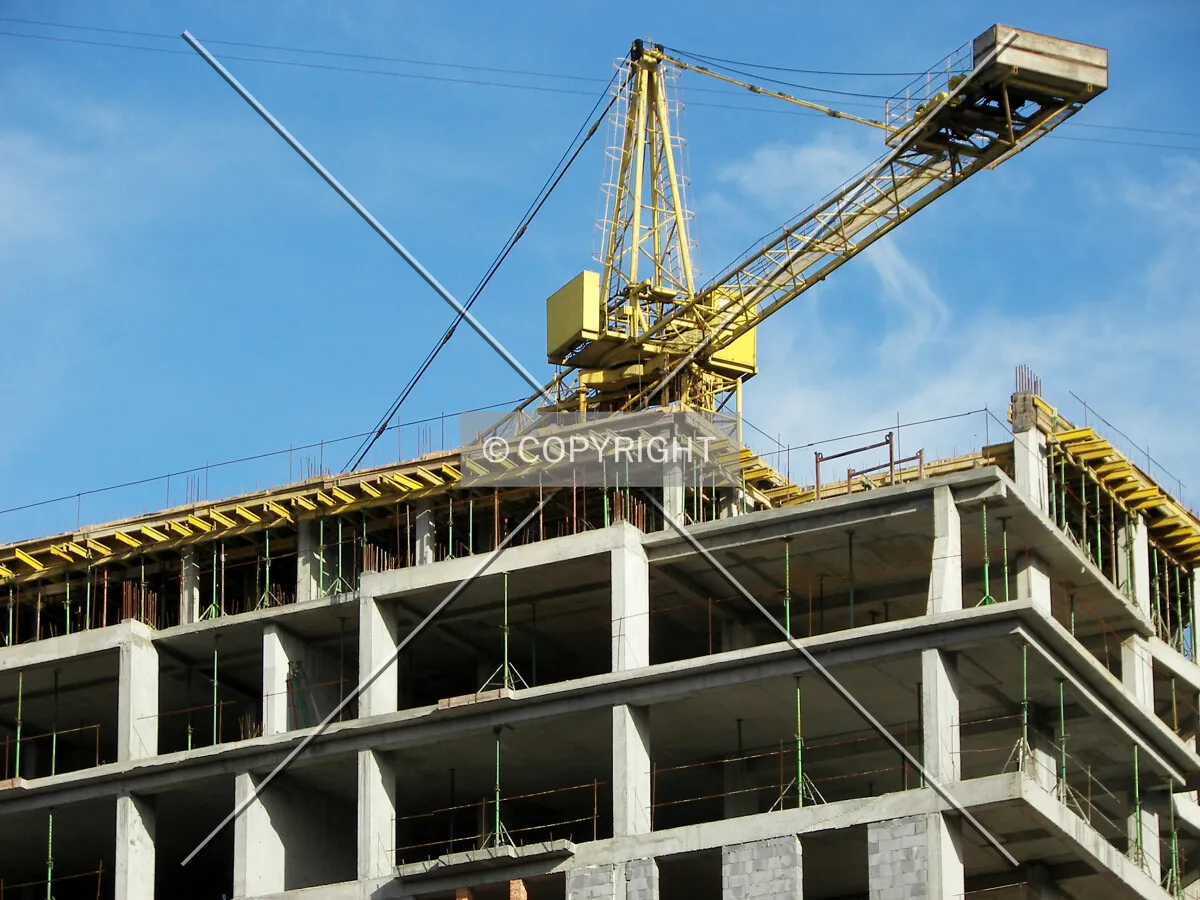 Detailed view of the top floors