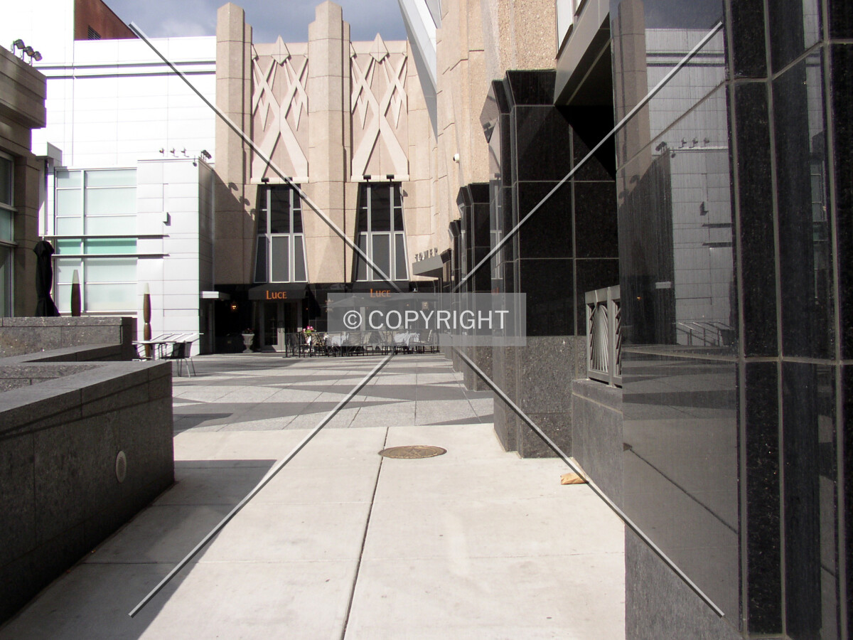 Pedestrian walkway to the main entrance from East 5th Street