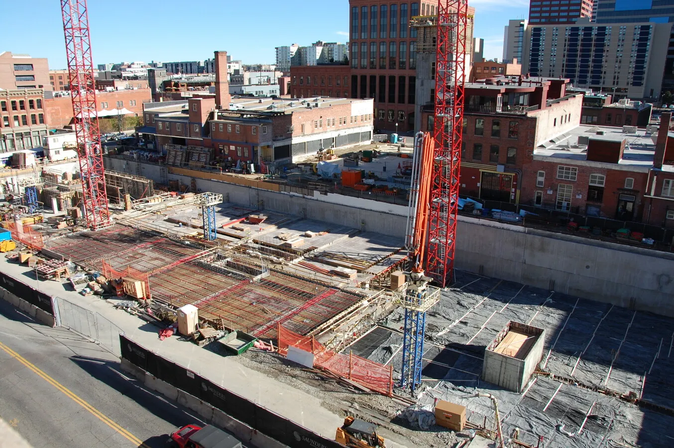 Elevated view from the southwest