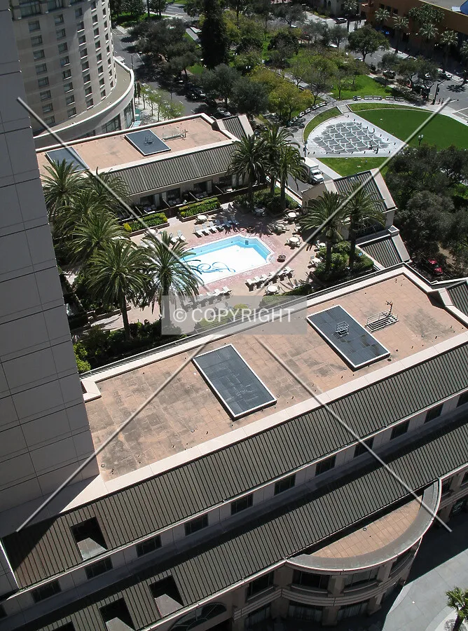 The rooftop pool on the 4th floor