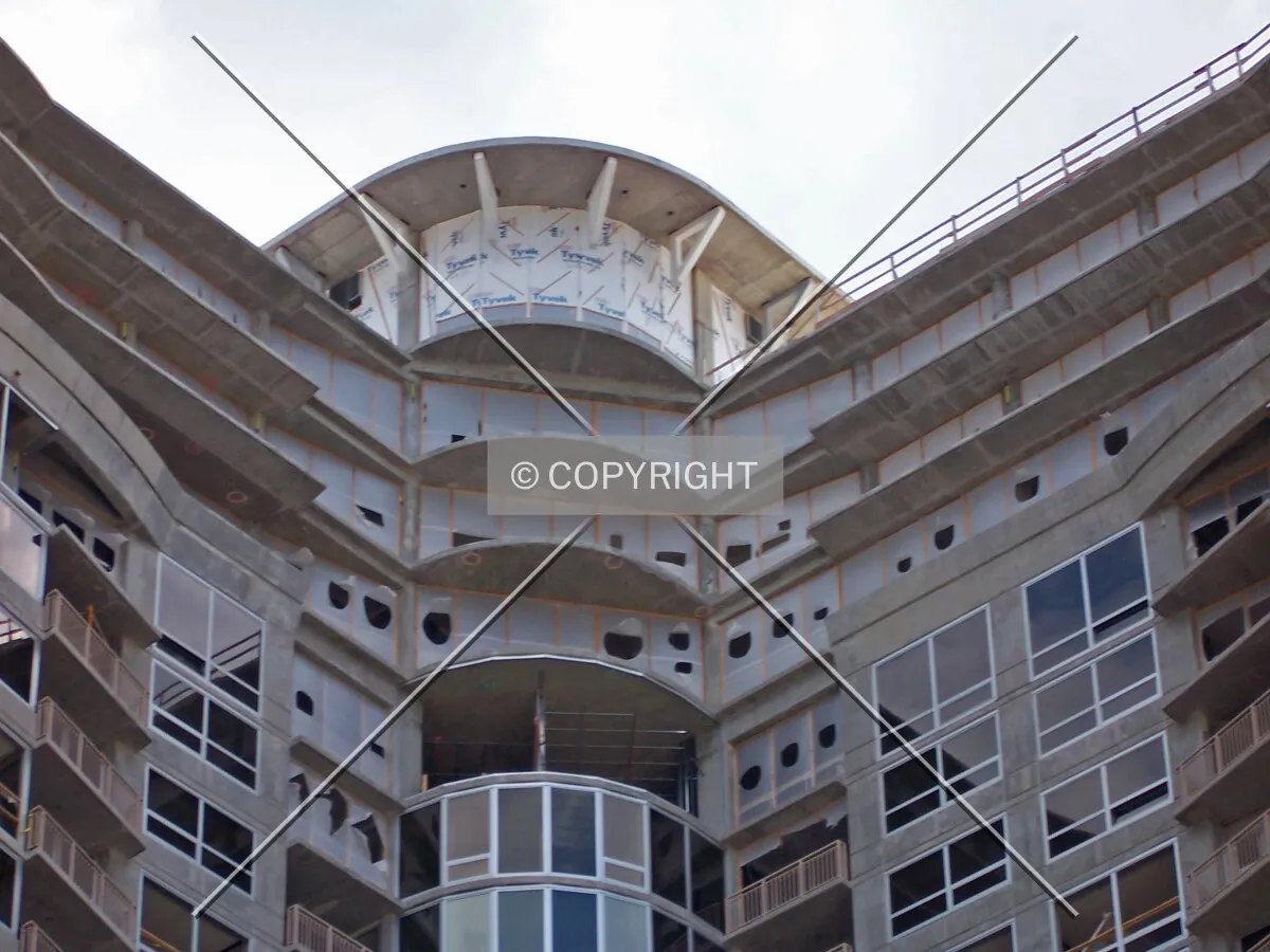 Top of the inner corner on the tower