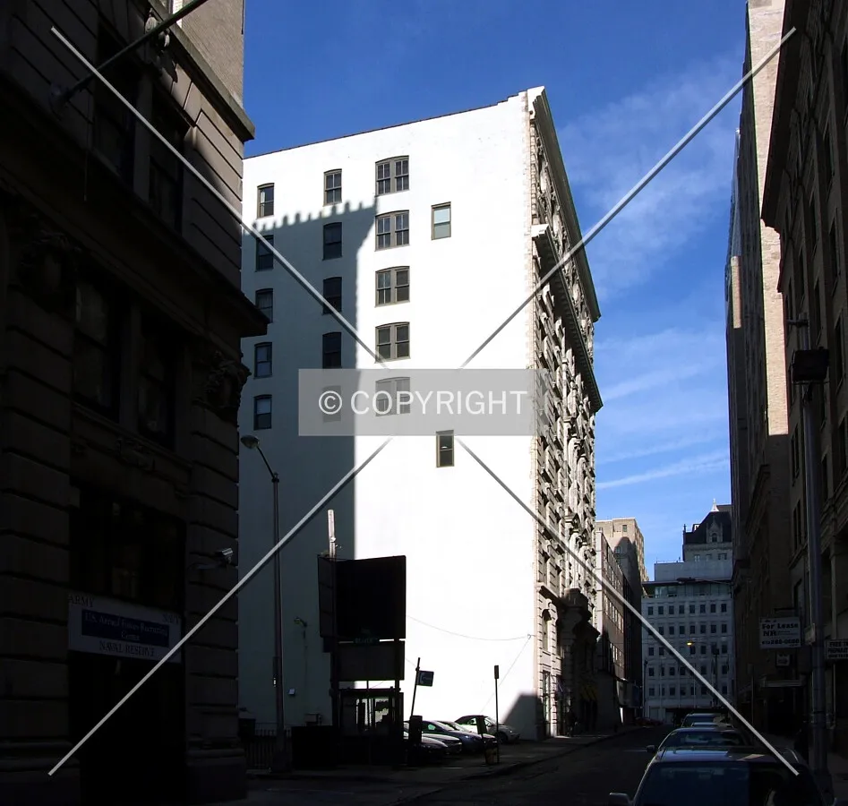View from the southeast along Clinton Street