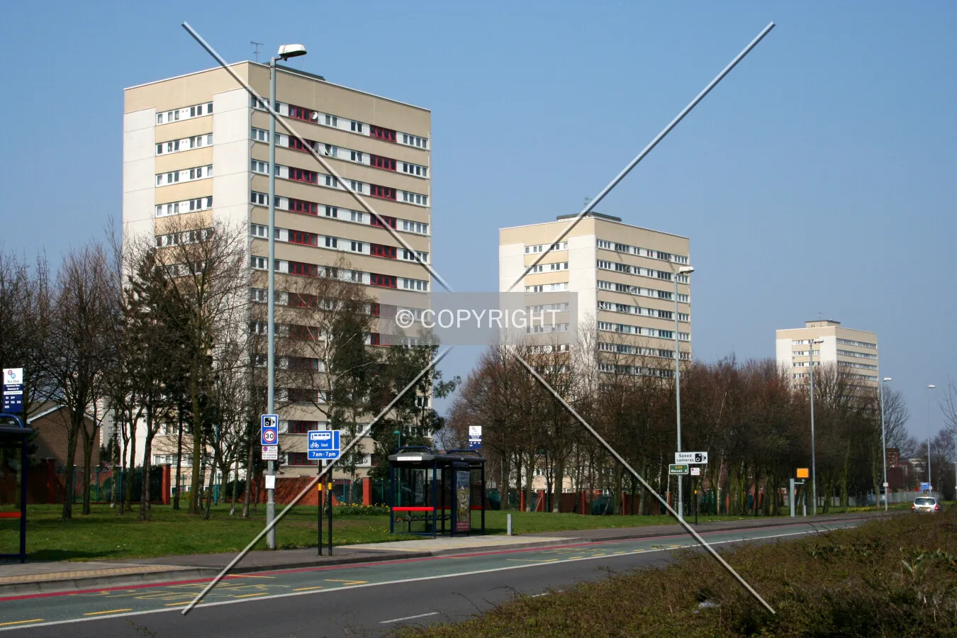 Looking along New Town Row