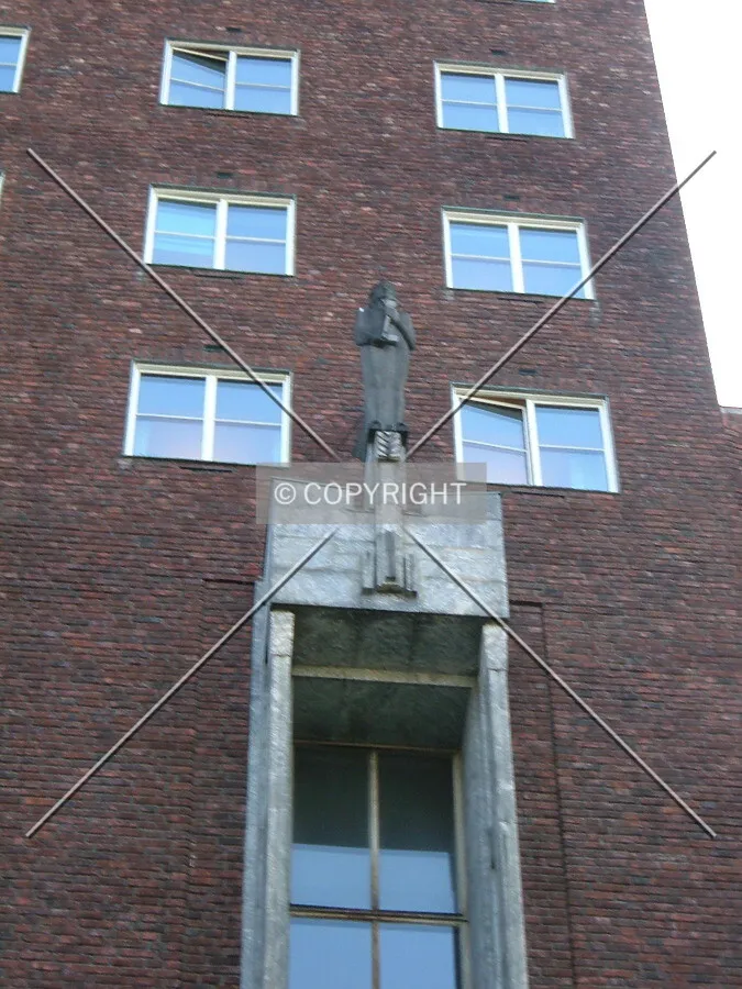 Statue on the west wall