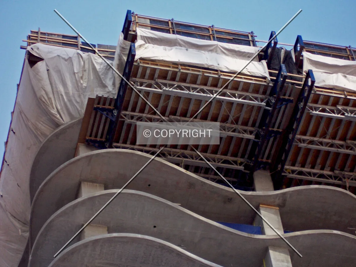 Formwork on the southeast corner of the tower