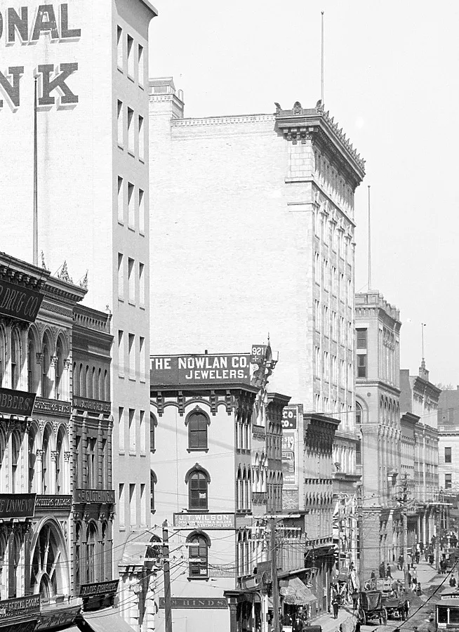 Vintage view from the east before addition of upper stories