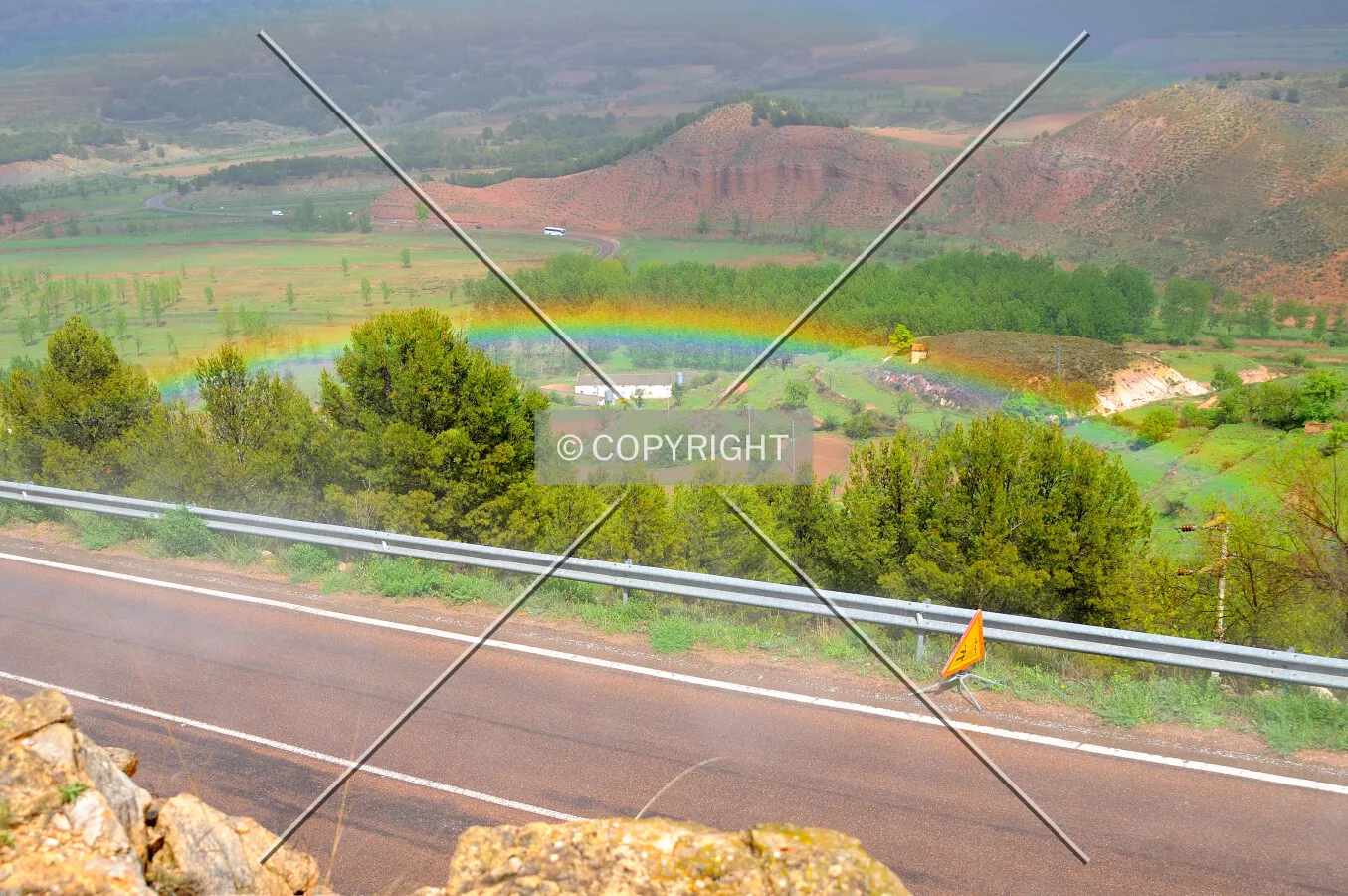 Rainbow by the road