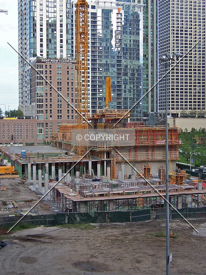 Looking southeast from the elevated plaza of 303 East Wacker Drive