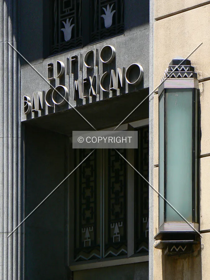Building sign above the side entrance