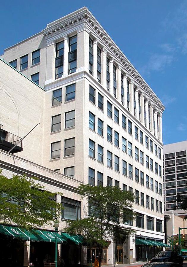 View from the southwest along Jefferson Street