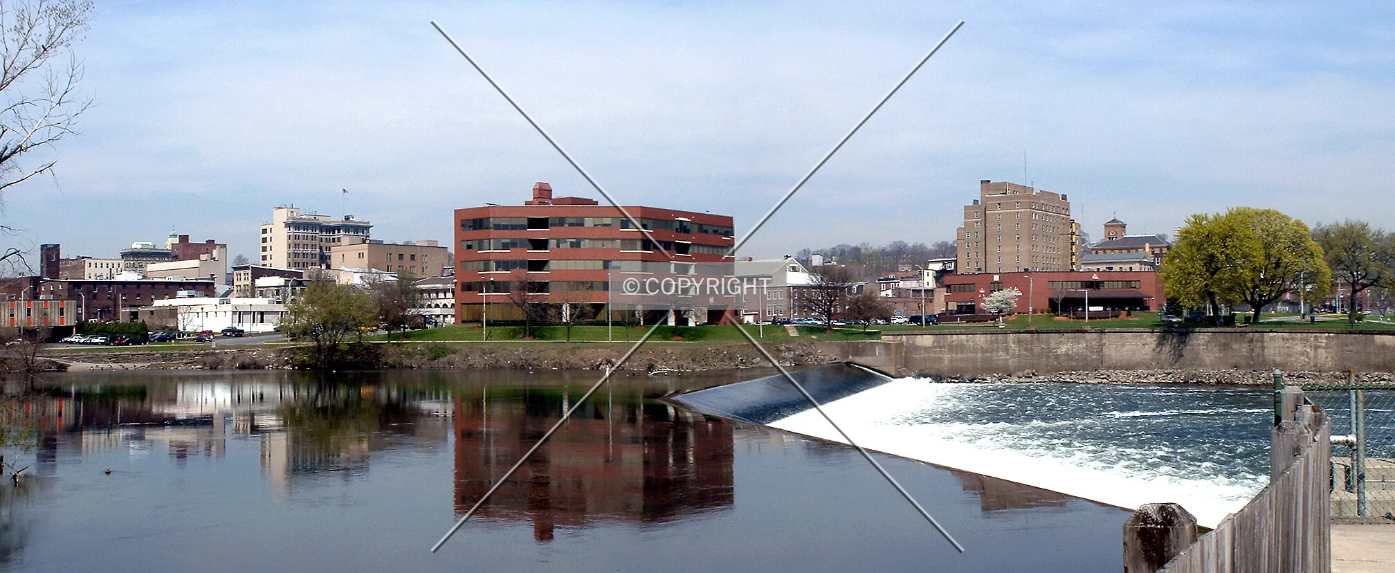 View from the southeast across the Lehigh River