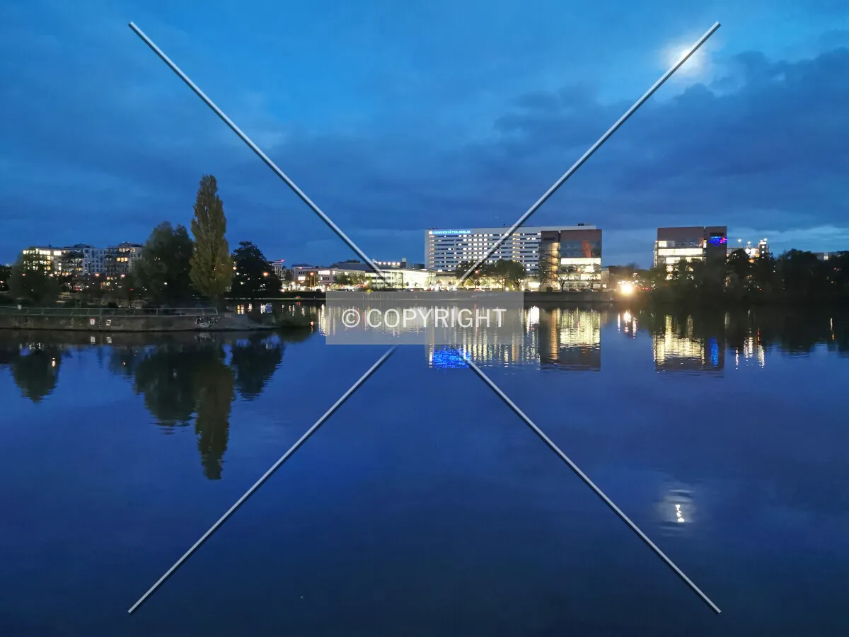 Westhafen at night