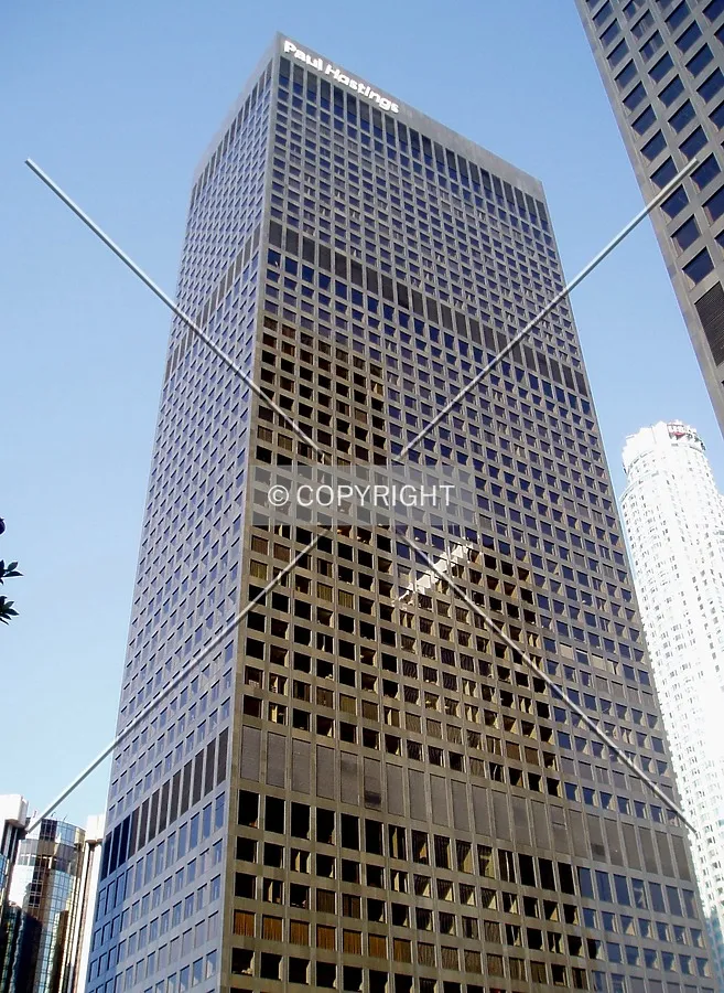 Looking up from the south on South Figueroa Street