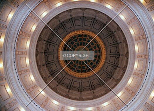 Interior of the dome before 1993 restoration