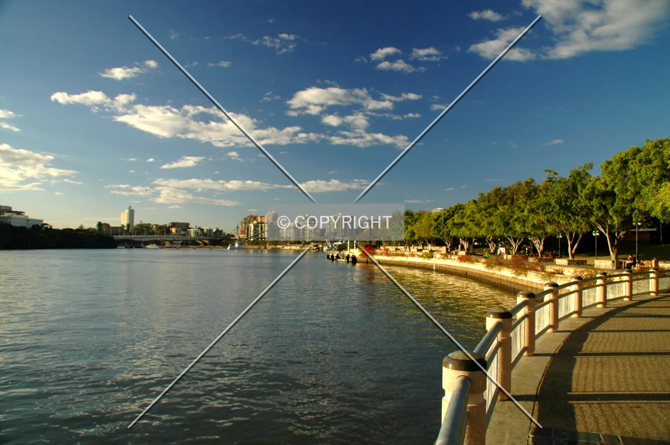 View to the southeast along Southbank