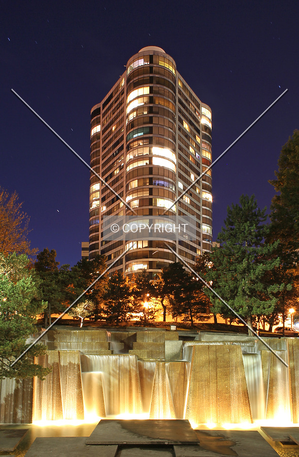 Western view at night