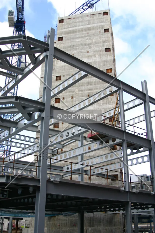Steelwork and core from Holborn Viaduct