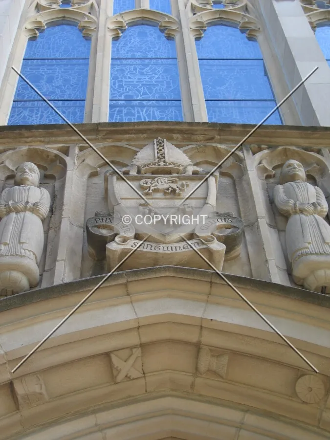 Coat of arms of the Cathedral, modeled on the Diocesan coat of arms