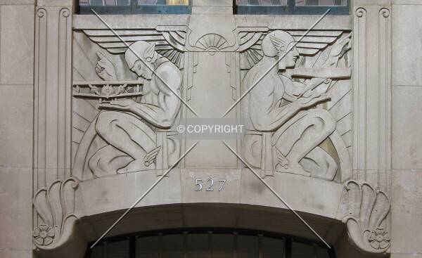 Frieze over main entrance