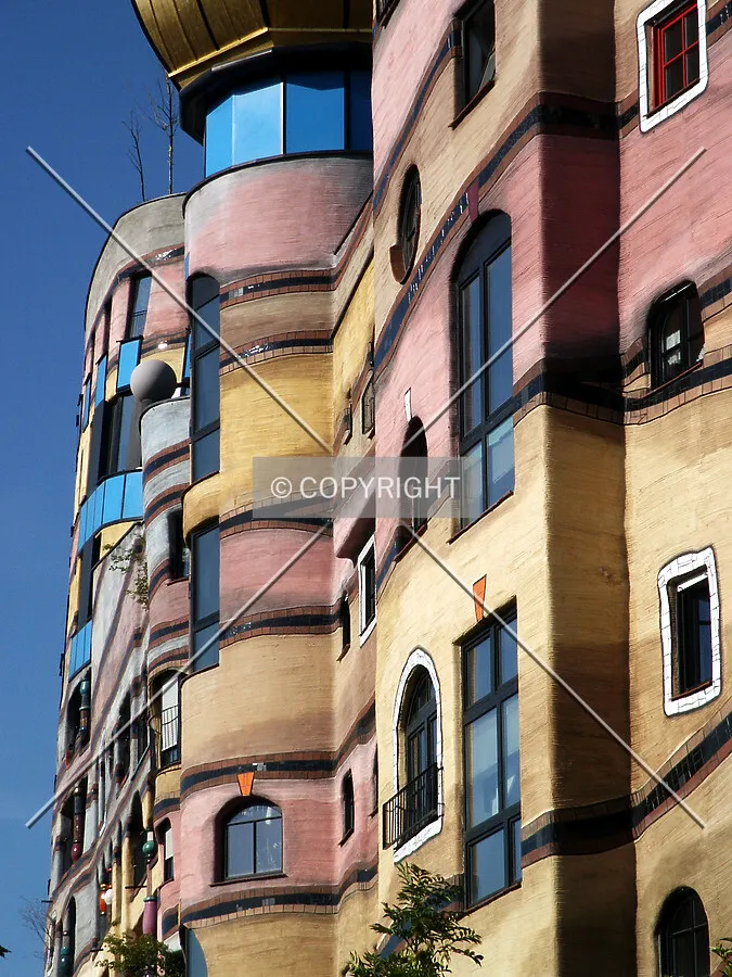 Section of the upper east facade