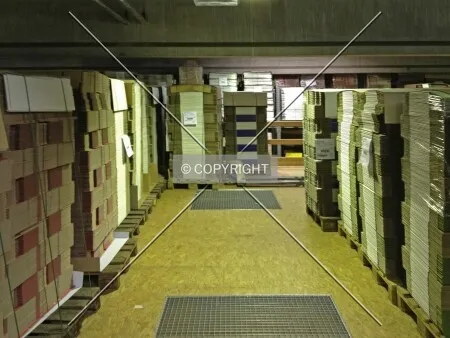 Space used to store packaging material