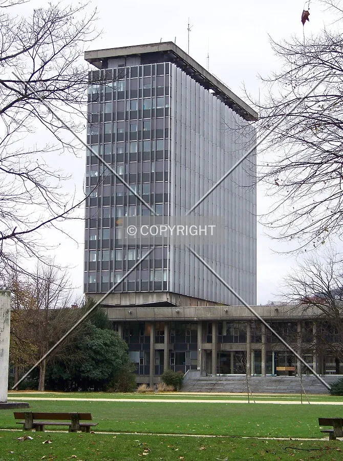 Corner view from the southeast