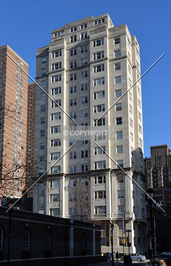 View from the southwest on Spruce Street