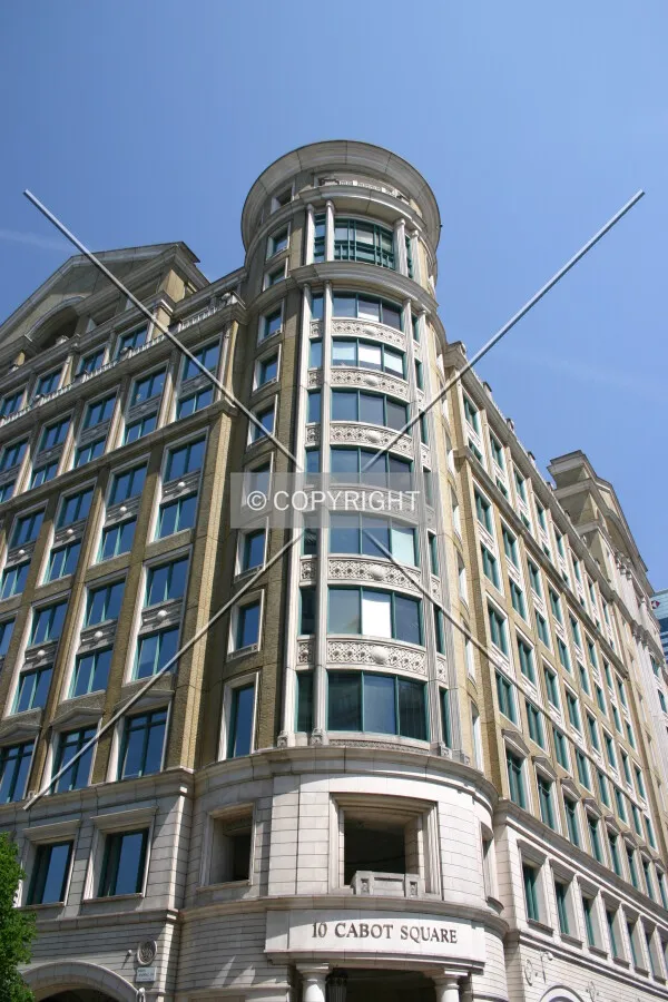 Looking up from Cabot Square