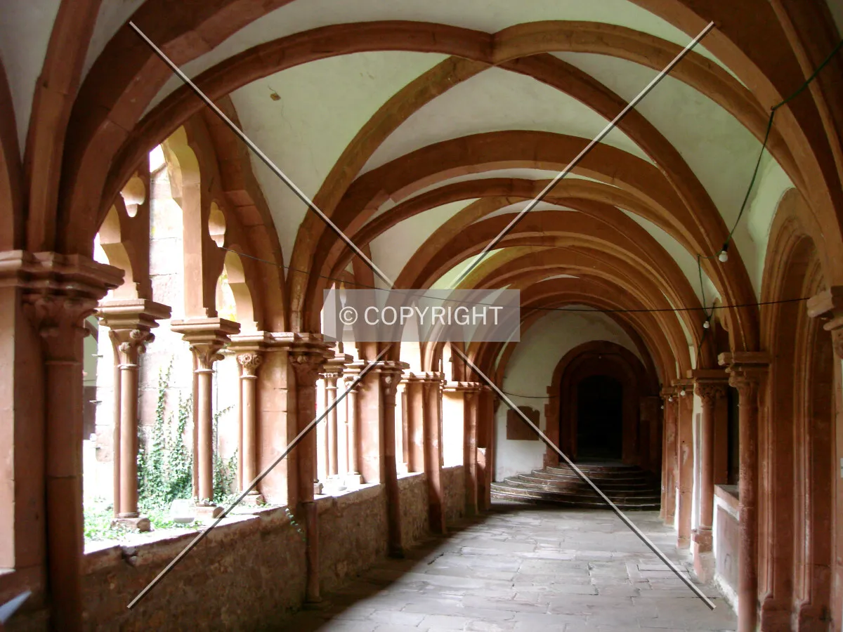 East passage of the cloister, looking north