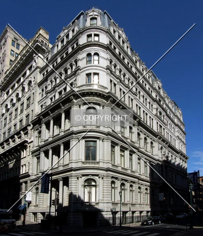 View from the southeast at 10th and Chestnut Streets