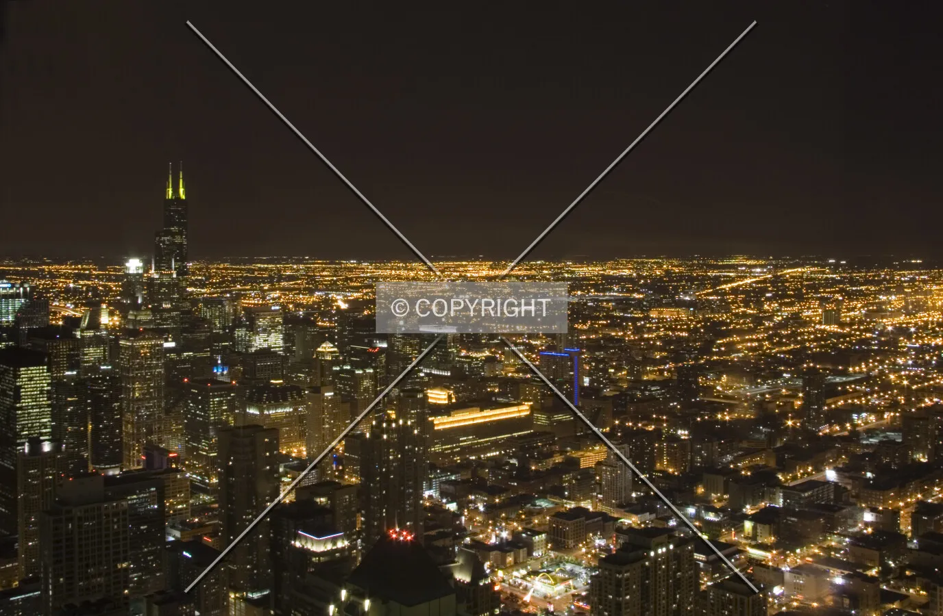 Night view from John Hancock Center