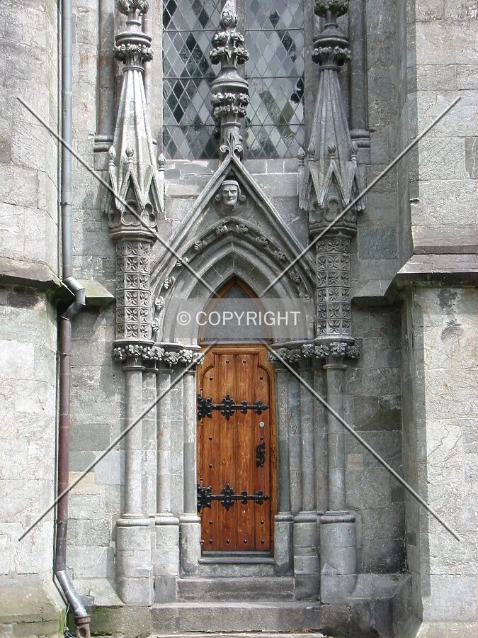 Side entrance on the south wall